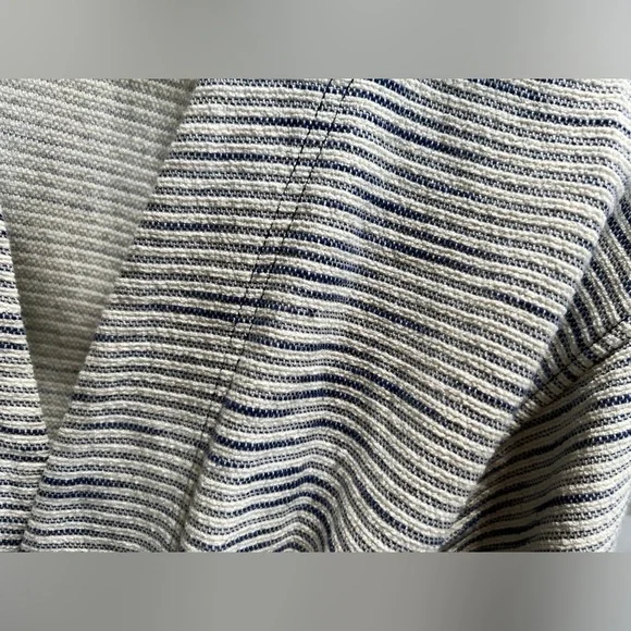 Texture & Thread Madewell Striped Tie Waist Cardigan Medium - Picture 2 of 8